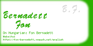 bernadett fon business card